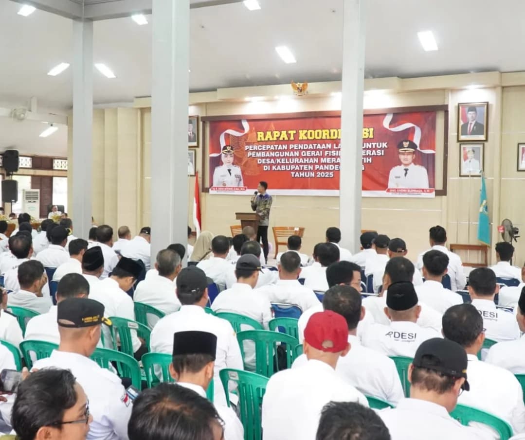 Rakor Percepatan Pendataan Lahan Untuk Pembangunan Gerai Fisik Koperasi Merah Putih di Kabupaten Pandeglang