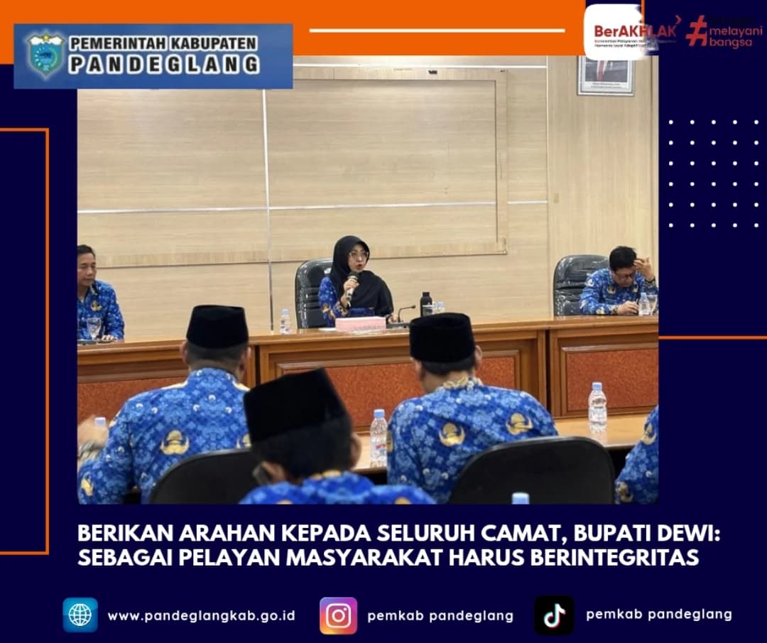 Rakor Dengan Seluruh Camat Bupati Dew i"Sebagai Pelayan Masyarakat Harus Berintegrasi"