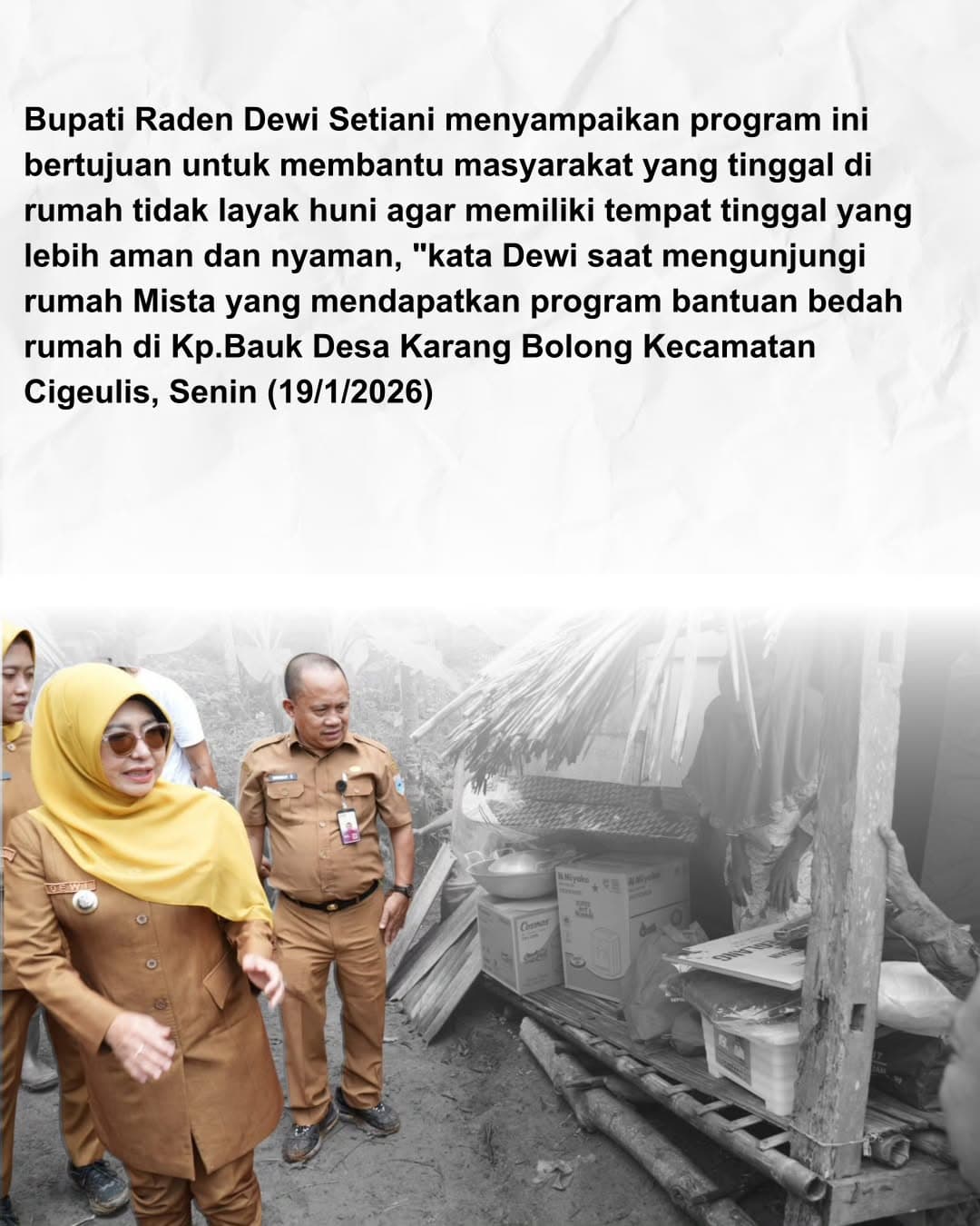 Pemkab Pandeglang Gandeng PT.Siber Tech Indonesia Untuk Program Bedah Rumah Bagi Warga Tidak Mampu