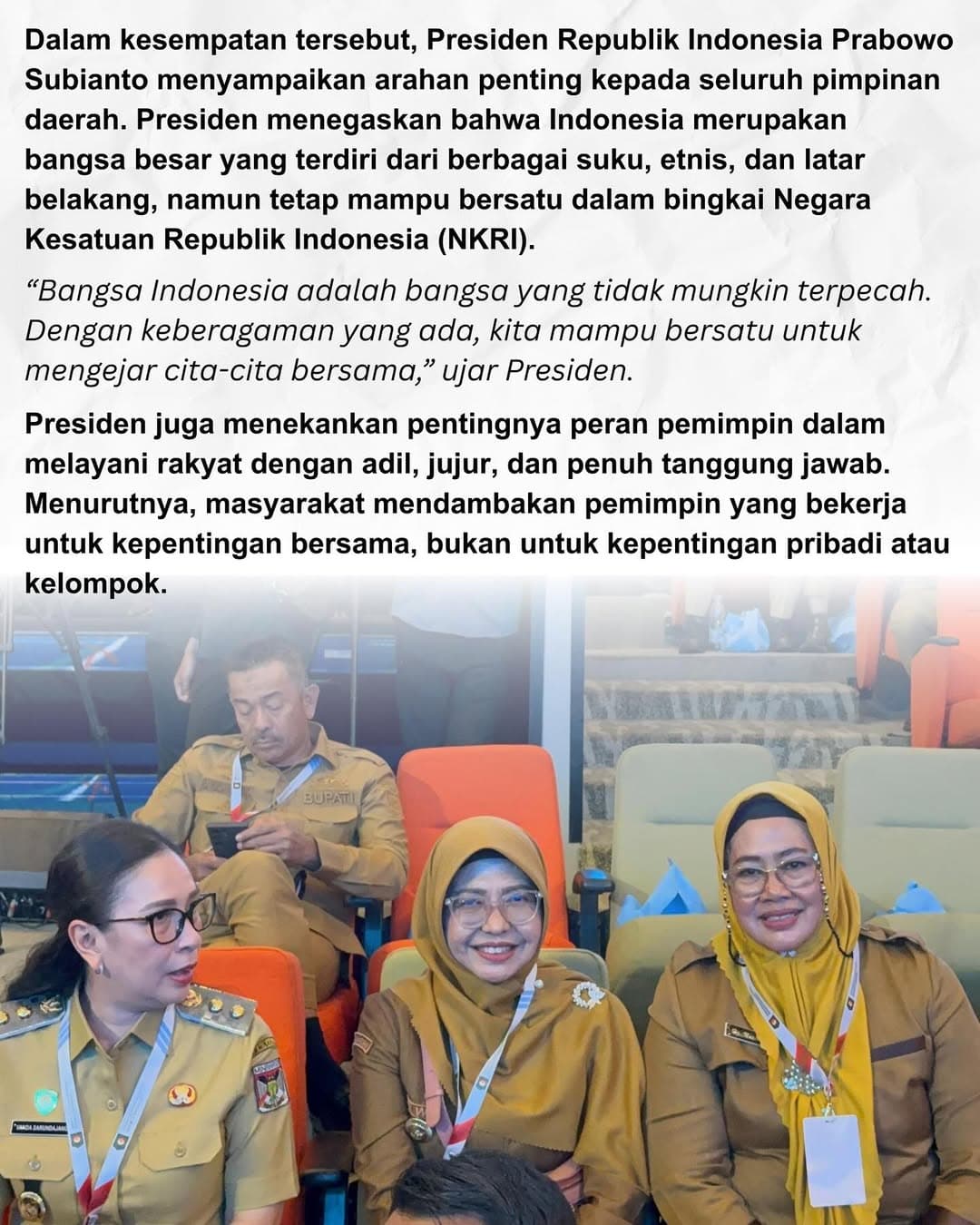 Bupati dan Wakil Bupati Pandeglang Hadiri Rakornas Pemerintah Pusat dan Daerah di Sentul Internasioal Convention Center