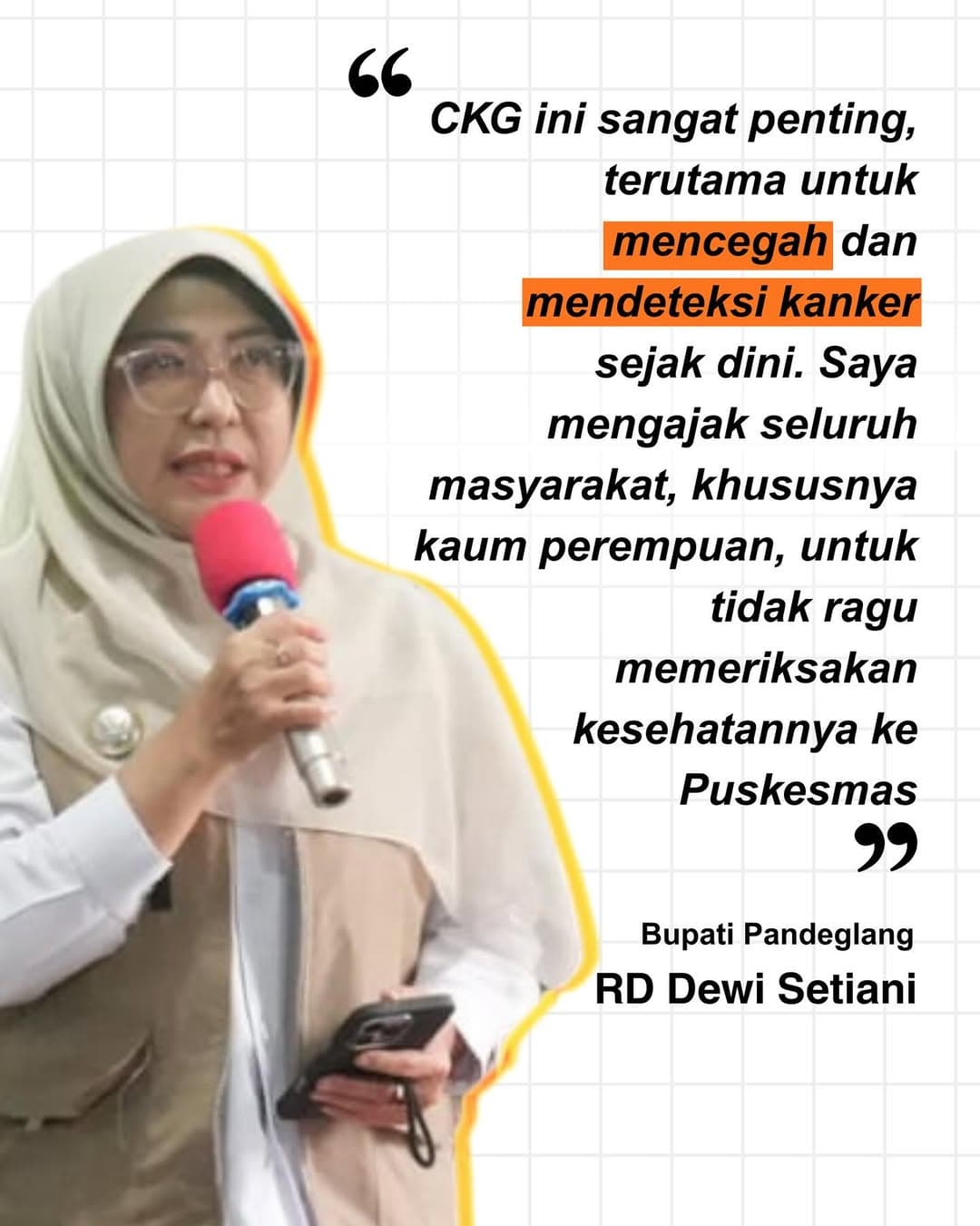  Peringatan Hari Kanker Sedunia tingkat Kabupaten Pandeglang digelar di Kecamatan Mekarjaya