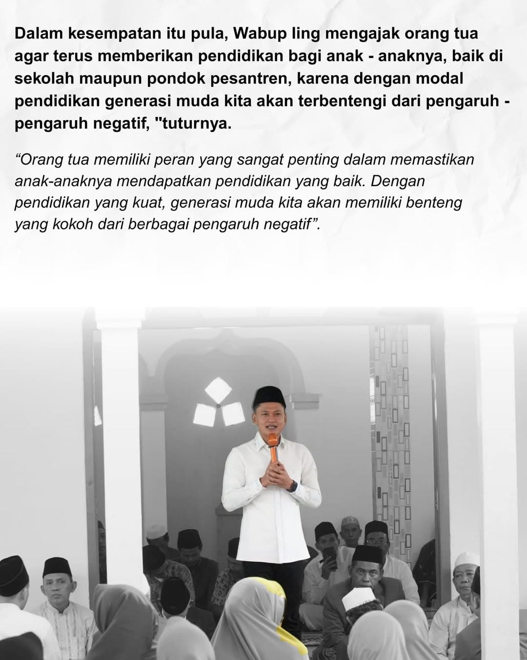 Wakil Bupati Pandeglang Hadiri Tasyakuran Masjid di Ponpes Darul Bayan