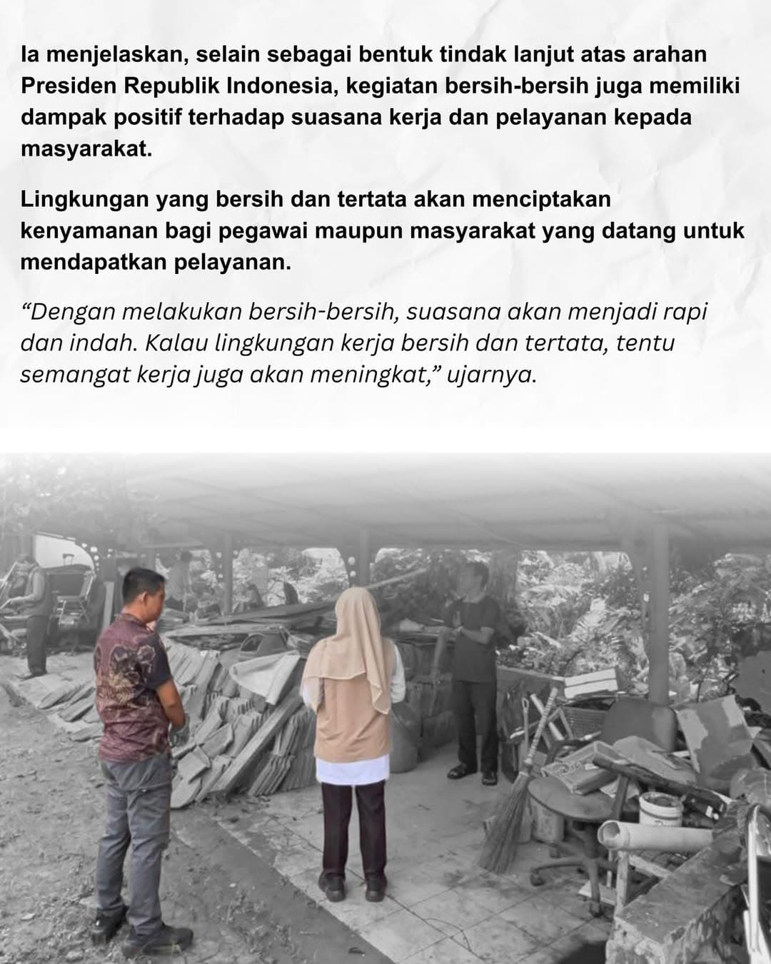 Bupati Pandeglang Instruksikan Seluruh OPD Lakukan Korve