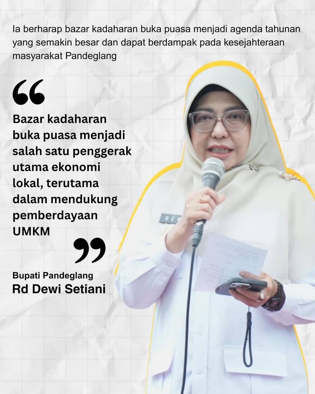 Bupati Dewi Buka Bazar Kadaharan Buka Puasa 