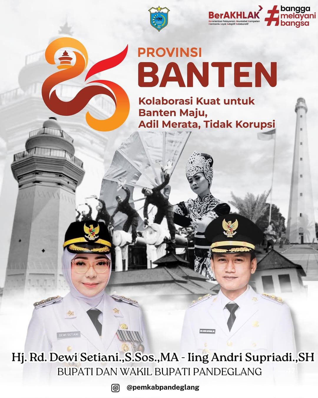 Bupati Dewi Hadiri HUT ke-25 Provinsi Banten, Komitmen Perkuat Kolaborasi Pembangunan