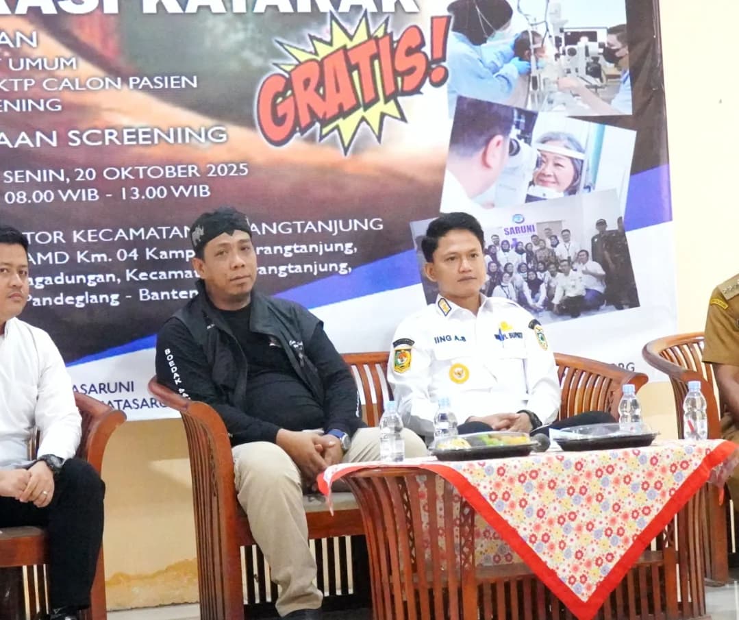 Wakil Bupati Pandeglang Hadiri Sekaligus Membuka Baksos Operasi Katarak Yang Dilaksanakan oleh Boedak Saung
